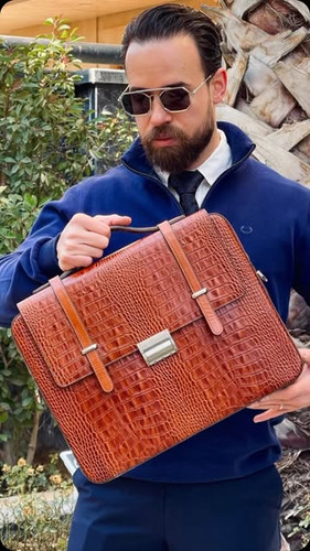 کیف اداری تمام چرم قهوه ای با کیفیت و قیمت مناسب