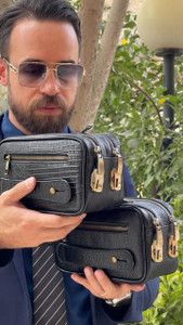 شوز بگ قفل دار طلایی